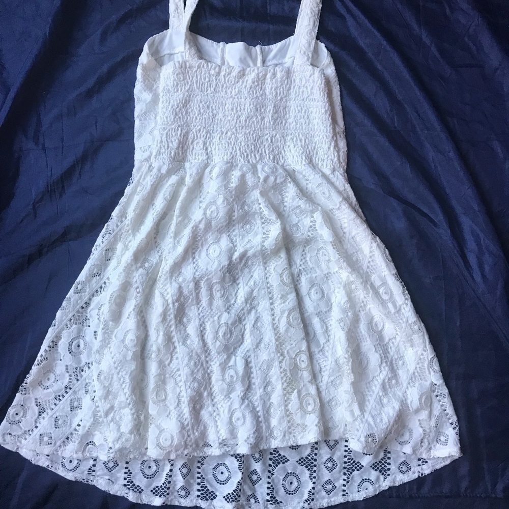 White Lace fit-flare Dress